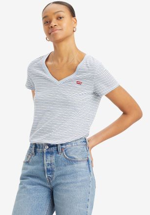 Levi's V-Shirt »PERFECT VNECK« mit Mini-Batwing-Logostickerei
