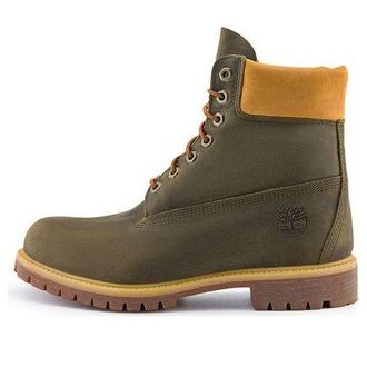 Timberland Premium 6 Inch Waterproof Boot Olive Green Yellow A6291