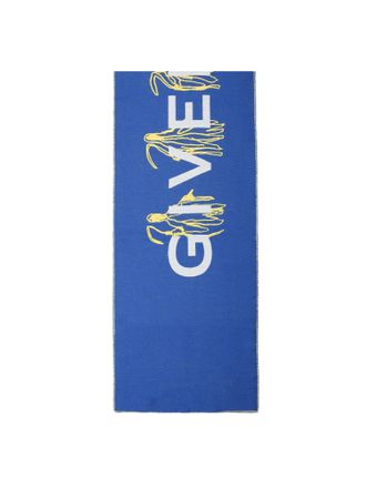 Givenchy Womens Scarf - Blue Silk - One Size