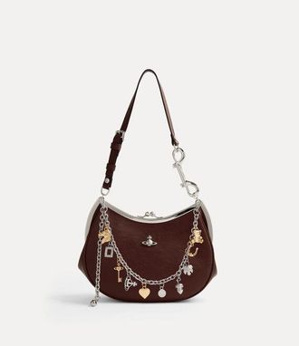 Vivienne Westwood Charm Frame Purse Supple Leather Chestnut One Size Women