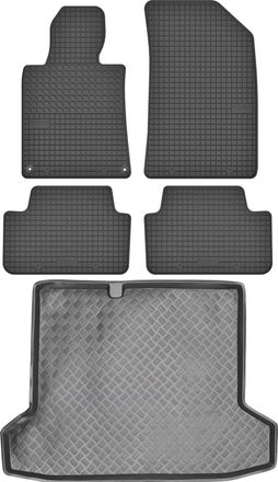 OEM Juego De Alfombrillas De Goma Para Coche Y Alfombrilla Para Maletero Para Peugeot 508 I Sed&aacute;n (2010-2017)