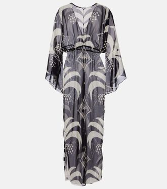 Johanna Ortiz Printed sheer beach cover-up