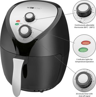 Clatronic Freidora De Aire Caliente Clatronic Fr 3699 H 3.6l 1300w Negra