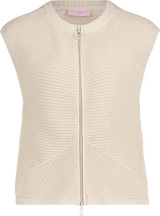 Betty Barclay Truien & Vesten, Dames, Beige, 3Xl, &Auml;rmellose Grobstrickjacke