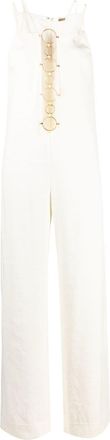 Cult Gaia Raye linen-blend jumpsuit - women - Rayon/Spandex/Elastane/Linen/Flax/Cotton - 8 - White