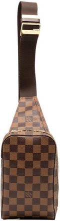 Louis Vuitton Brown Pvc Leather Shoulder Bag Sling Bag (Pre-Owned)