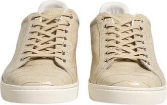 Dolce & Gabbana Beige London Low Top Leather Sneakers Mens Shoes