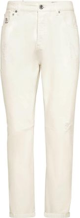 Brunello Cucinelli mid-rise straight-leg jeans - men - Cotton/Cotton - 50 - White