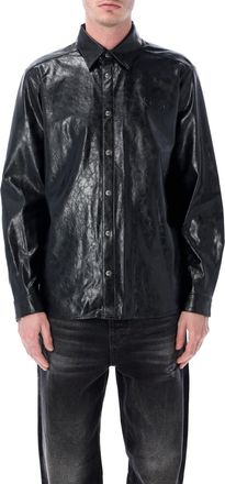 Diesel Vintage Leather Effect Textured Shirt