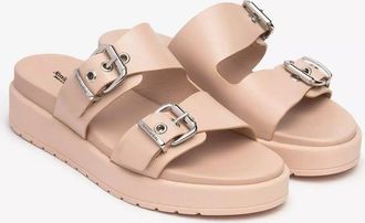 Nero Giardini Womens Armenia Buckle Slide In Nude
