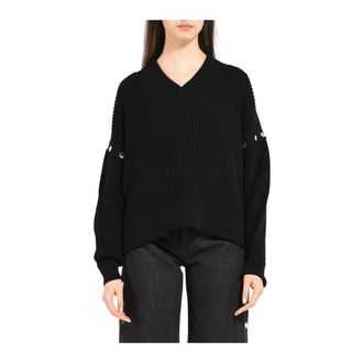 Sportmax V-hals Truien - Dames - V-hals truien - Zwart - XS - Wol - Truien & Vesten