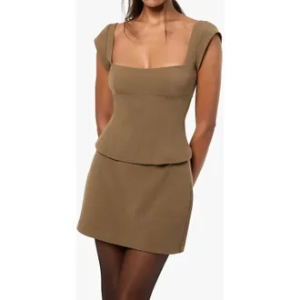 WeWoreWhat Cap Sleeve Corset Top In Pattern