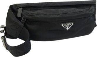 Prada Vintage, unisex, Zwart, ONE Size, Nylon, Pre-owned Vintage Sling Bag