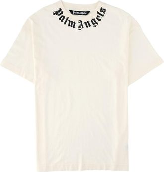 Palm Angels Short-Sleeve Bold Logo White T-Shirt
