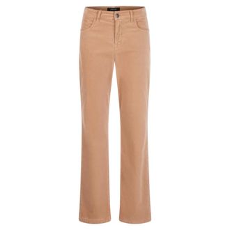 Marc Cain Fendou Straight Broeken - Dames - Straight fit broeken - Beige - 2XL - Katoen - Broeken