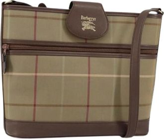 Burberry Pre-owned Cross Body Bags, female, Beige, Size: ONE SIZE Pre-owned Canvas Shoulder Bag