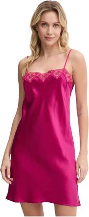 Chantelle Cabaret Sauvage Nachtjapon - Dames - Nachtjurken - Roze - XS - Polyester - Nachtkleding