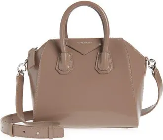 Givenchy Mini Antigona Leather Satchel in Taupe at Nordstrom