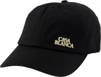 Casablanca Stacked Logo Rivet Cap - unisex - Petten - Zwart - ONE Size - Katoen - Accessoires