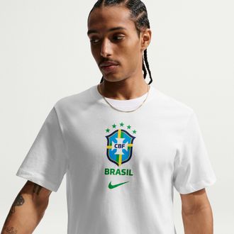 Nike Brazil Nike Mens Soccer T-Shirt in White | IH2174-100