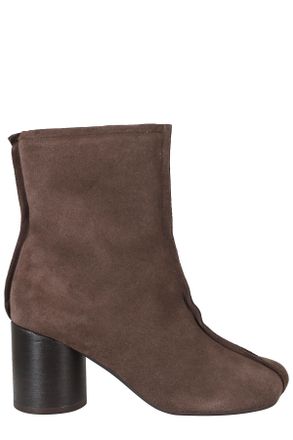 Maison Margiela Brown Ergonomic Square Toe Suede Ankle Boots