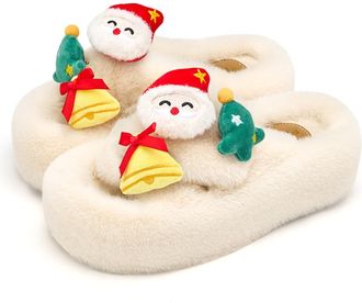 Generic Womens Slippers Winter Footwear For Indoor Outdoor Shoes With Thick Platform Sole Comfortable Cozy Soft Warm Home Clogs Casual Wear Cozy Slippers For 