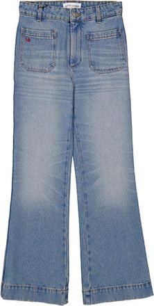 Victoria Beckham Alina High-Waisted Wide Jeans, Size 25
