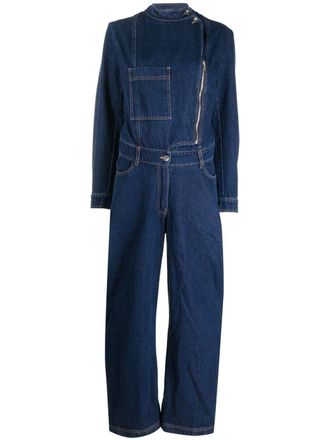 Henrik Vibskov zip-detail wide-leg jumpsuit - Blue