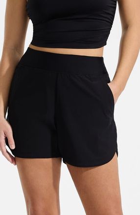 Lands End SunShade UPF 50 5 Board Shorts in Black at Nordstrom, Size 26W