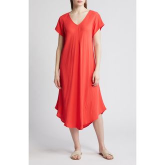 Masai Nebili V-Neck Shift Dress in Hibiscus at Nordstrom Rack, Size Xx-Large