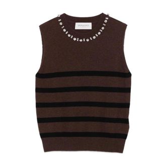 Ermanno Scervino Dames, Truien, Bruin, Maat: M Wol