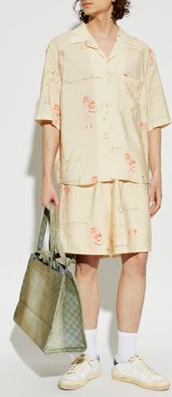 Misbhv Printed Shorts, Mens, Yellow