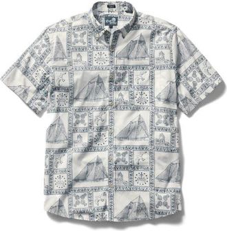Reyn Spooner Newport Sailor Button Down Shirt in White at Nordstrom, Size Xx-Large