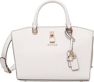 Guess Co Queensland padlock-detail charm tote bag - women - Polyurethane - One Size - White