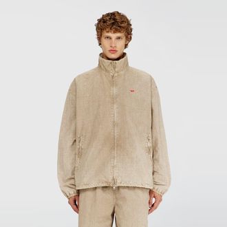 Diesel Treated taslan jacket with treated finish - Jackets - Man - Beige