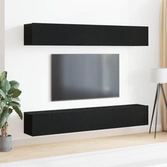 vidaXL Vidaxl - Set mobile tv 4 pcs Rovere nero 100 x 30 x 30 cm