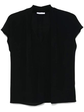 Patrizia Pepe pleat-detailed blouse - Black