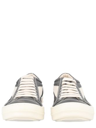 Rick Owens Charcoal Low-Top Contrast Lace Nylon Sneakers