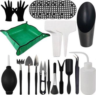 OEM Mini Herramientas De Jardiner&iacute;a, Kit De Trasplante, Cuidado De Plantas De Interior, Tapete Impermeable Para Trasplantar, 30 Piezas, Multicolor