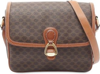 Celine Borsa a tracolla in tela cerata Macadam 2000-2010 - Marrone