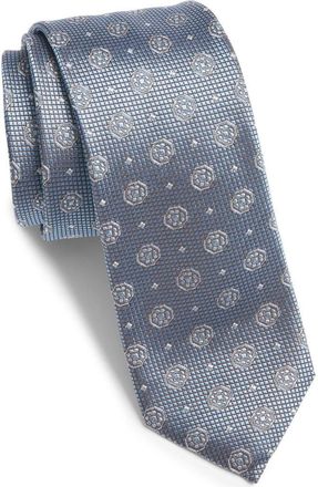 BOSS Medallion Silk Tie in Light Pastel Blue at Nordstrom