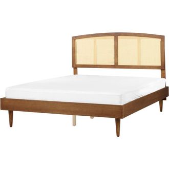 Beliani Cama Con Somier De Madera De Pino Clara Moderno Cabecero De Listones 160 X 200 Cm Barret Ii