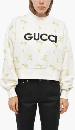 Gucci Embroidered Crew Neck Sweatshirt with Front Logo size Xs