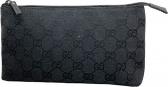 Gucci Black Canvas Pouch (Pre-Owned)
