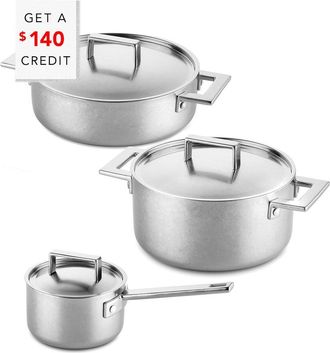 Mepra Attiva Pewter 6Pc Set With $140 Credit