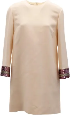 Valentino Garavani Kleedjes, Dames, Beige, 2Xs, Pailletten, Jurken