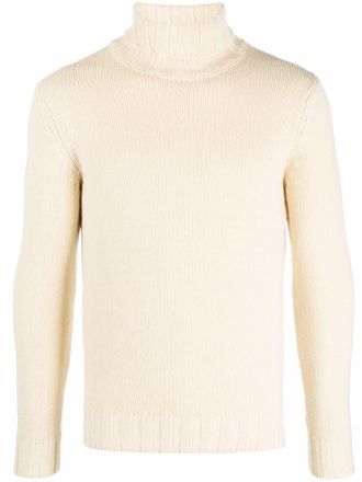 Dell'Oglio knitted wool jumper - men - Yak/Merino - 50 - White