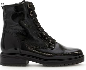 Gabor Veterboots - Heren - Veterlaarzen - Zwart - 40 1/2 EU - Leer - Schoenen