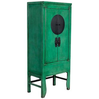 Wanderlust Deco Armario de madera azul 84x50x194h cm