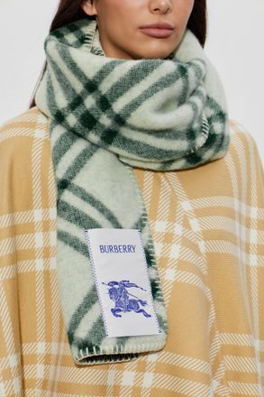 Burberry Wool Scarf, Unisex, Green